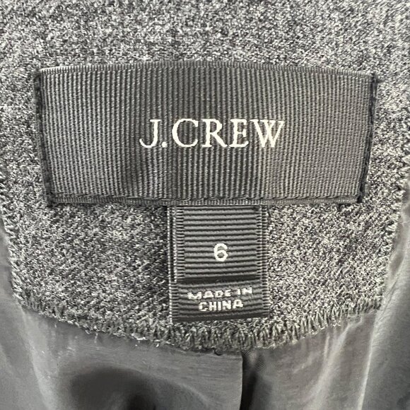 J.Crew Wool Blend Blazer Jacket Gray Single Button Size 6 - Picture 13 of 16